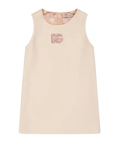 Dolce & Gabbana Logo Mini Dress In Yellow