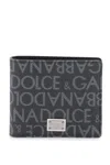 Dolce & Gabbana Logo Monogram Bifold Wallet In Black