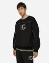 Dolce & Gabbana Black Logo Polyester Crew Neck Men Pullover Sweater In Black
