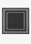 Dolce & Gabbana Logo Monogram Silk Scarf In Black