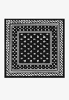 Dolce & Gabbana Logo-print Silk Scarf In Black