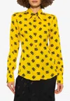 Dolce & Gabbana Logo-print Long-sleeve Shirt In Yellow