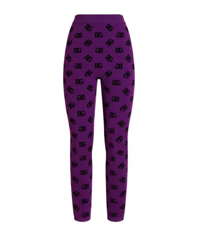 DOLCE & GABBANA LOGO-MOTIF LEGGINGS