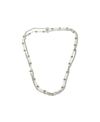Dolce & Gabbana Logo Necklace In White