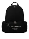 Dolce & Gabbana Nylon Backpack With Logo In Black