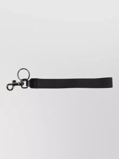 Dolce & Gabbana Logo Nylon Brass Men Holder Keychain In Black