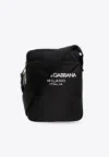 Dolce & Gabbana Logo Nylon Crossbody Bag In Black