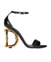 Dolce & Gabbana Keira 105 Baroque Heel Nappa Leather Sandals In Black
