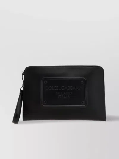 Dolce & Gabbana Logo Oversized Clutch With Practical Wrist Strap