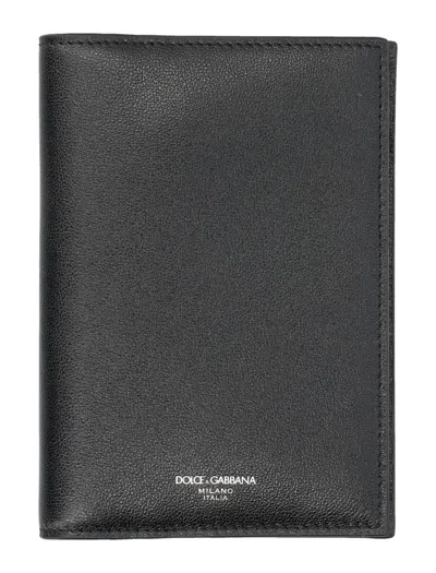 Dolce & Gabbana Travel Document Holder Compact Design In Black