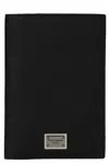 Dolce & Gabbana Logo Passport Holder In Black