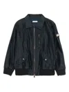 Dolce & Gabbana Logo Patch Bomber Jacket In Blue