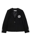 Dolce & Gabbana Logo-patch Button-detail Blazer In Black