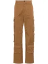 Dolce & Gabbana Logo-patch Cargo Pants In Brown