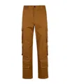 Dolce & Gabbana Logo-patch Cargo Pants In Brown