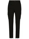 Dolce & Gabbana Logo-patch Cargo Trousers In Black