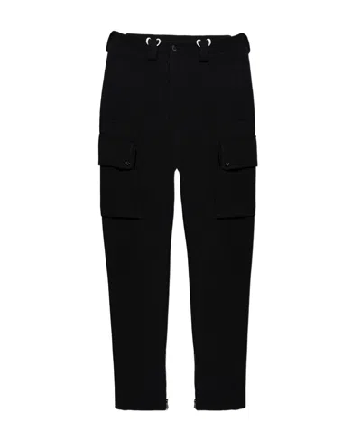 Dolce & Gabbana Logo-patch Cargo Trousers In Black