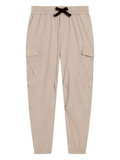 Dolce & Gabbana Kids' Cargo Pockets Cotton Blend Trousers In Beige
