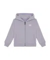 Dolce & Gabbana Logo-patch Cotton Hoodie In Gray
