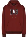 Dolce & Gabbana Jersey Hoodie With Patch In Rot