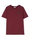 Dolce & Gabbana Logo-patch Cotton T-shirt In Red