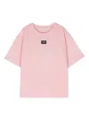 Dolce & Gabbana T-shirt Mit Logo-patch In Rosa