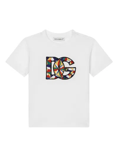 Dolce & Gabbana Babies' T-shirt Mit Logo-patch In White