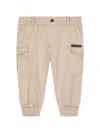 Dolce & Gabbana Logo-patch Cotton Trousers In Neutrals