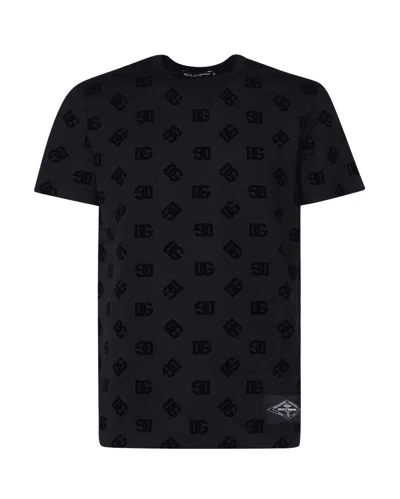 Dolce & Gabbana Logo Patch Crewneck T-shirt In Black