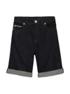 Dolce & Gabbana Logo-patch Denim Bermuda Shorts In Blue