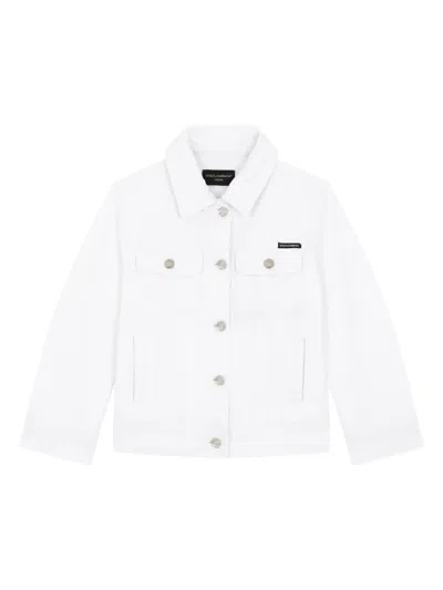 Dolce & Gabbana Kids' Denim Jacket In White