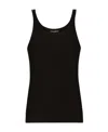 Dolce & Gabbana Logo-patch Detail Tank Top In Black
