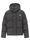 Dolce & Gabbana Grey Polyamide Polyurethane Giubbotto Jacket In Gray