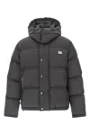 Dolce & Gabbana Grey Polyamide Polyurethane Giubbotto Jacket In Gray