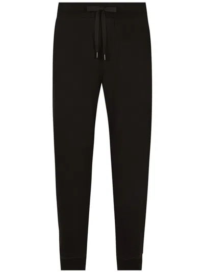 DOLCE & GABBANA LOGO-PATCH DRAWSTRING-WAIST TRACK PANTS