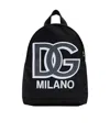 Dolce & Gabbana Logo-patch Gabardine-weave Backpack In Black