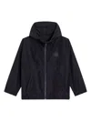Dolce & Gabbana Logo-patch Hooded Jacket In Blue