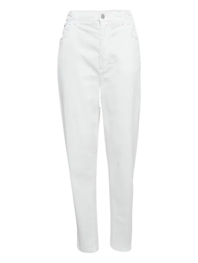 Pre-owned Dolce & Gabbana Logo-patch Jeans In White