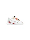 Dolce & Gabbana Logo-patch Leather Sneakers In White