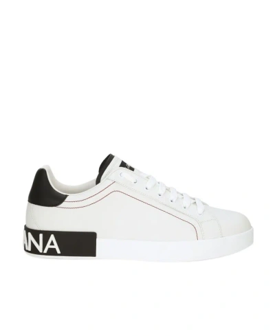 DOLCE & GABBANA DOLCE  GABBANA LOGO-PATCH LACE-UP SNEAKERS