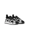Dolce & Gabbana Black Socks Sneakers With Logo In Black