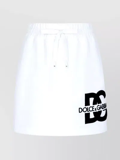 DOLCE & GABBANA LOGO PATCH MINI SKIRT