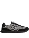 Dolce & Gabbana Low-top Wool Sneakers With Suede Inserts In Black