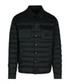 Dolce & Gabbana Padded And Quilted Nylon Jacket With Frontal Logo In Black