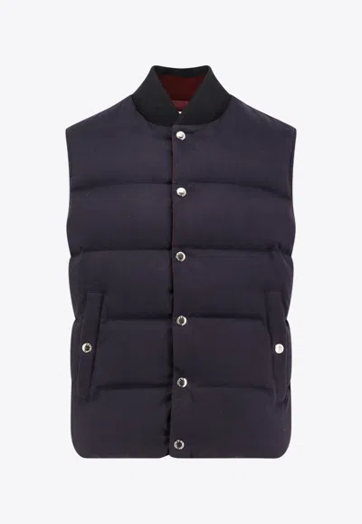 DOLCE & GABBANA LOGO PATCH REVERSIBLE DOWN VEST