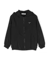Dolce & Gabbana Logo-patch Ripstop Hooded Jacket In Black