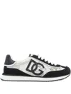 Dolce & Gabbana Black And White Low Top With Lace Details And Dg Patch On The Side