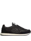 Dolce & Gabbana Dg-cushion Leather Low-top Sneakers In Black