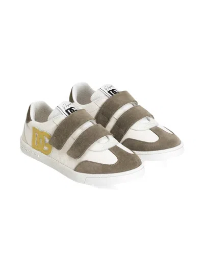 Dolce & Gabbana Kids' Logo-patch Sneakers In Multi