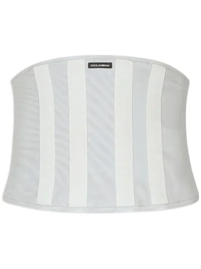 Dolce & Gabbana Corset Belt In Grey
